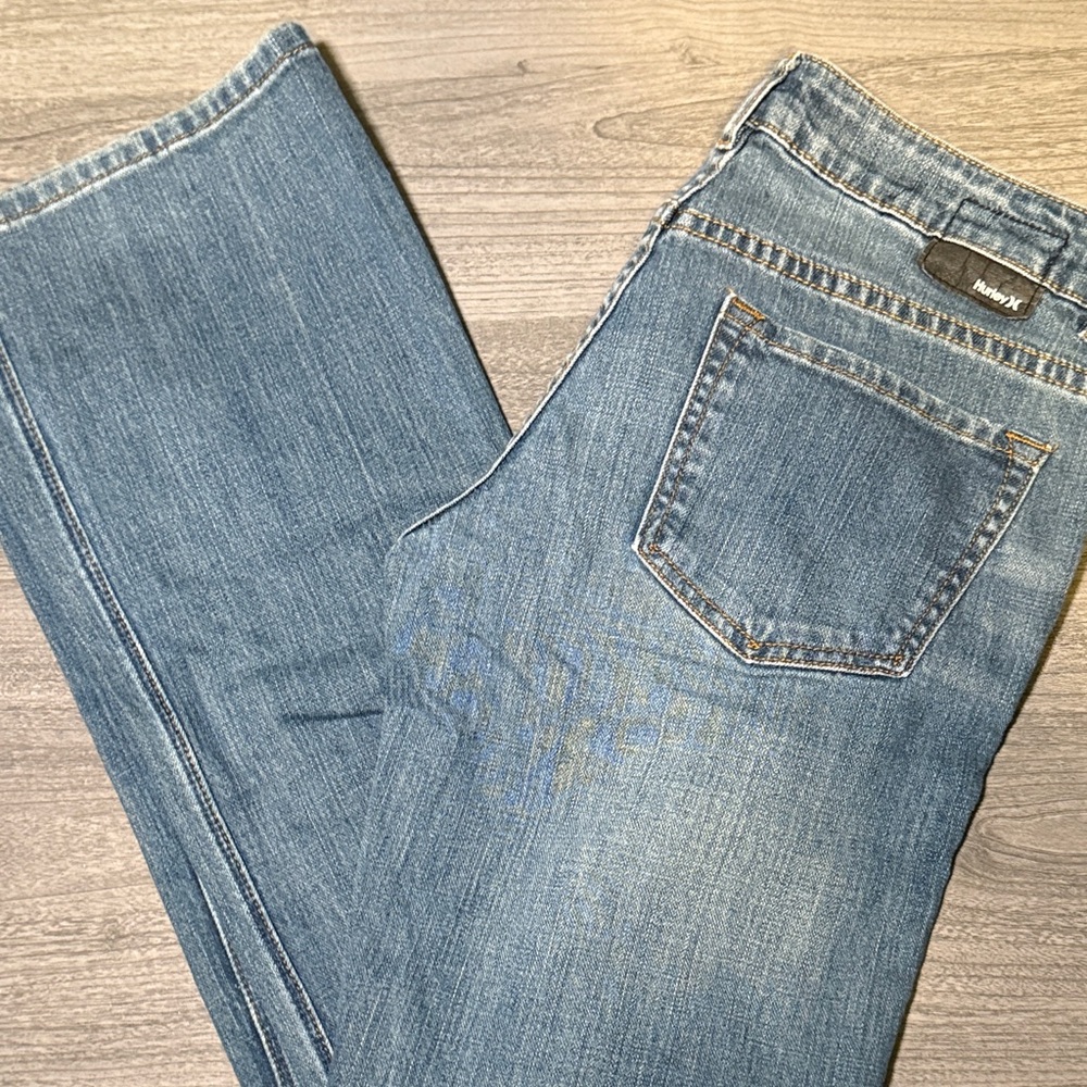 Hurley Light Blue Boot Cut Low Waist Denim Jeans